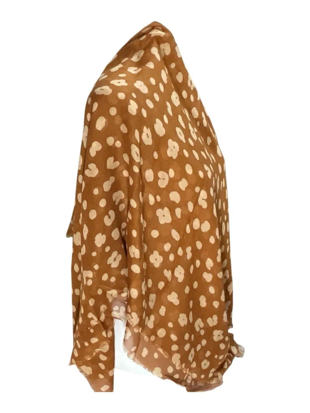 Madewell Leopard Print Scarf Wrap Shawl 100% Modal Rust Tan 42” Square NWT Boho